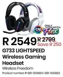 Computer Mania Logitech G733 Lightspeed Wireless Gaming Headset offer
