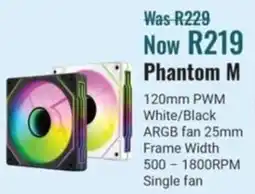 Computer Mania Aerocool Phantom M PWM White/ Black ARGB fan offer