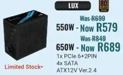 Computer Mania Aerocool LUX 550W Power Supply offer