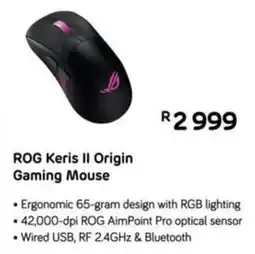 Computer Mania Asus ROG Keris II Origin Gaming Mouse offer
