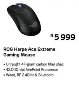 Computer Mania Asus ROG Harpe Ace Extreme Gaming Mouse offer