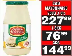 Advance Cash n Carry C&B Mayonnaise 750G X 6's offer
