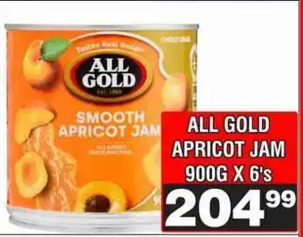 Advance Cash n Carry ALL GOLD APRICOT JAM 900G X 6's offer