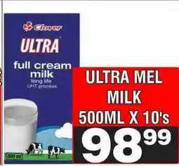 Advance Cash n Carry ULTRA MEL MILK 500ML X 10's offer