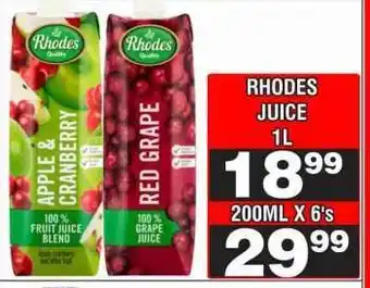 Advance Cash n Carry RHODES JUICE 1L offer
