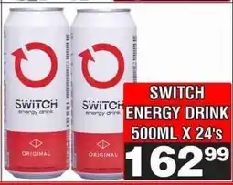 Advance Cash n Carry SWITCH ENERGY DRINK 500ML X 24's offer