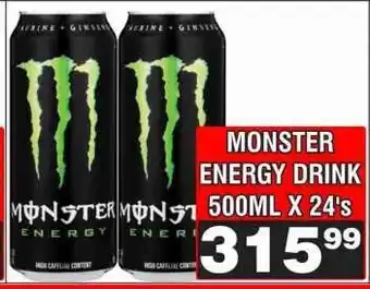 Advance Cash n Carry MONSTER ENERGY DRINK 500ML X 24's offer