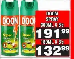 Advance Cash n Carry DOOM SPRAY 180ML X 6's offer