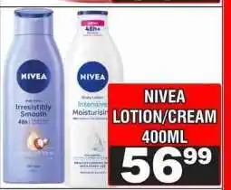 Advance Cash n Carry NIVEA LOTION/CREAM 400ML offer