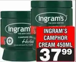 Advance Cash n Carry INGRAM'S CAMPHOR CREAM 450ml offer