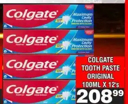 Advance Cash n Carry COLGATE TOOTH PASTE ORIGINAL 100ML X 12's offer