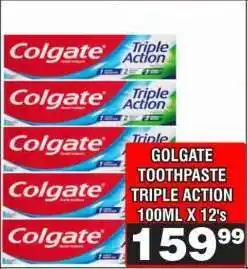 Advance Cash n Carry GOLGATE TOOTHPASTE TRIPLE ACTION 100ML X 12's offer