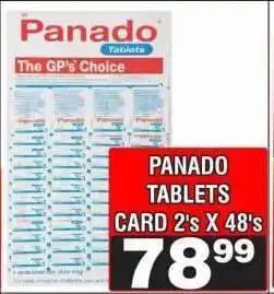 Advance Cash n Carry PANADO TABLETS CARD 2's X 48's offer