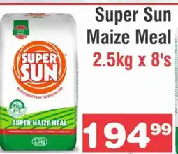 Advance Cash n Carry Super Sun Maize Meal 2.5kg x 8's offer