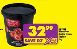 Shoprite SPRING MEADOW DOUBLE CREAM YOGHURT 1kg offer