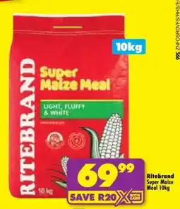 Shoprite Ritebrand Super Maize Meal 10kg offer
