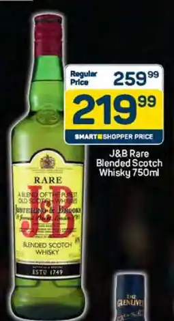 Pick n Pay J & B RARE BLENDED SCOTCH WHISKY 750ML offer