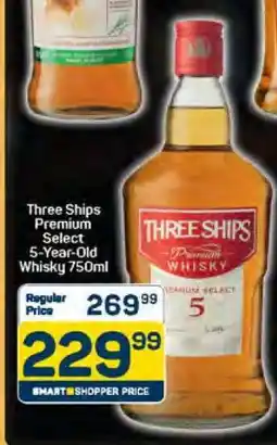 Pick n Pay Three Ships Premium Select 5-Year-Old Whisky 750ml offer