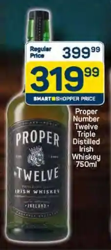 Pick n Pay Proper Number Twelve Triple Distilled Irish Whiskey 750ml offer