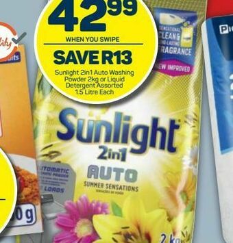 Pick n Pay Hypermarket Sunlight washing powder offer