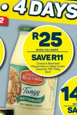 Pick n Pay Hypermarket Crosse & blackwell mayonnaise offer
