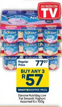 Pick n Pay Hypermarket Danone NutriDay Low Fat Smooth Yoghurt Assorted 6 x 100g offer