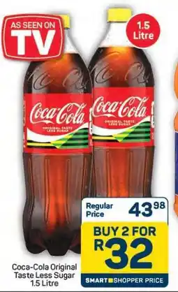 Pick n Pay Hypermarket Coca Cola Original Taste Less Sugar 1.5 Litre offer