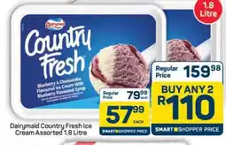 Pick n Pay Hypermarket Dairymaid Country Fresh Ice Cream Assorted 1.8 Litre offer