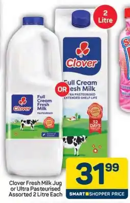 Pick n Pay Hypermarket Clover Fresh Milk Jug or Ultra Pasteurised offer