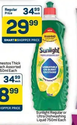 Pick n Pay Hypermarket Sunlight Regular or Ultra Dishwashing Liquid 750ml offer