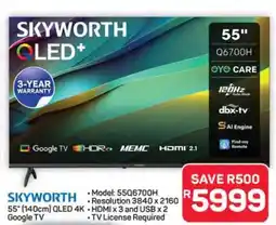Pick n Pay Hypermarket SKYWORTH 55 QLED 4K Google TV offer