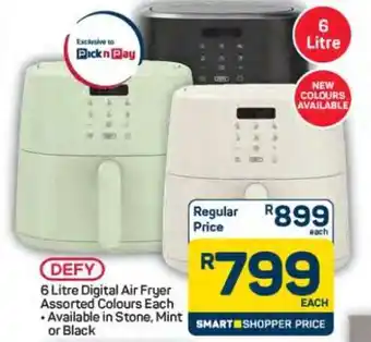 Pick n Pay Hypermarket DEFY 6 Litre Digital Air Fryer offer