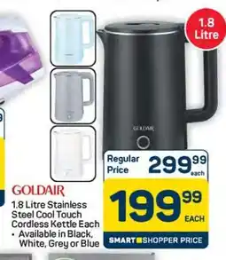 Pick n Pay Hypermarket Goldair 1.8 Litre Stainless Steel Cool Touch Cordless Kettle offer