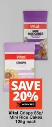 Checkers Vital Crisps/ Mini Rice Cakes offer