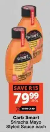 Checkers Carb Smart Sriracha Mayo Styled Sauce offer