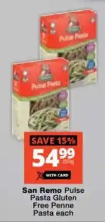 Checkers San Remo Pulse Pasta Gluten Free Penne Pasta offer