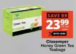 Checkers Closemyer Honey Green Tea Teabags offer