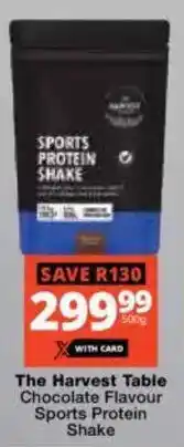 Checkers The Harvest Table Chocolate Flavour Sports Protein Shake offer