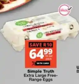 Checkers Simple Truth Extra Large Free-Range Eggs offer