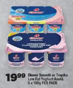 OK Foods Clover Smooth or Tropika Low Fat Yoghurt offer