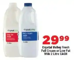 OK Foods Crystal Valley Fresh Full Cream or Low Fat Milk offer