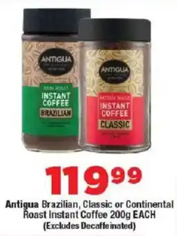 OK Foods Antigua Brazilian, Classic or Continental Roast Instant Coffee offer
