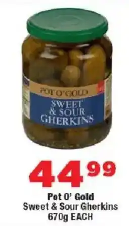 OK Foods Pot O' Gold Sweet & Sour Gherkins offer