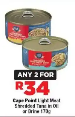 OK Foods Cape Point Light Meat Shredded Tuna in Oil or Brine offer