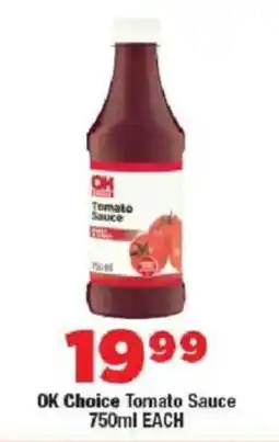 OK Foods OK Choice Tomato Sauce offer