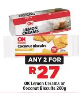 OK Foods OK Lemon Creams or Coconut Biscuits offer