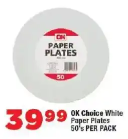 OK Foods OK Choice White Paper Plates offer