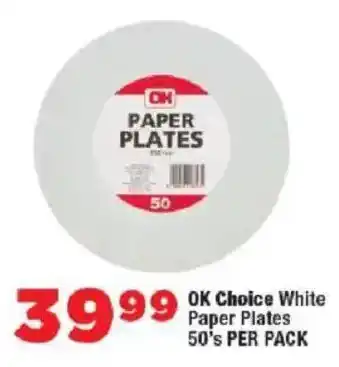 OK Foods OK Choice White Paper Plates offer
