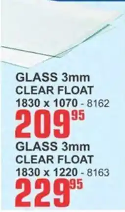 Cashbuild Glass clear float offer