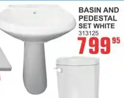 Cashbuild Basin and pedestal set white offer